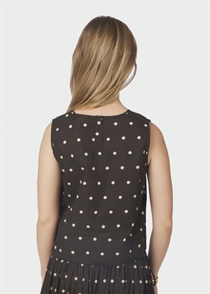 Polly dot top Dark Brown Neo Noir